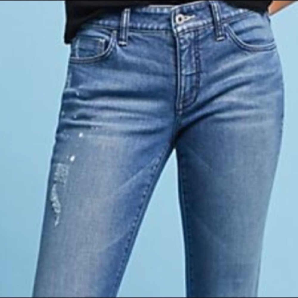 Pilcro for Anthropologie Mid Rise Distressed Ankle Jeans - Picture 2 of 6